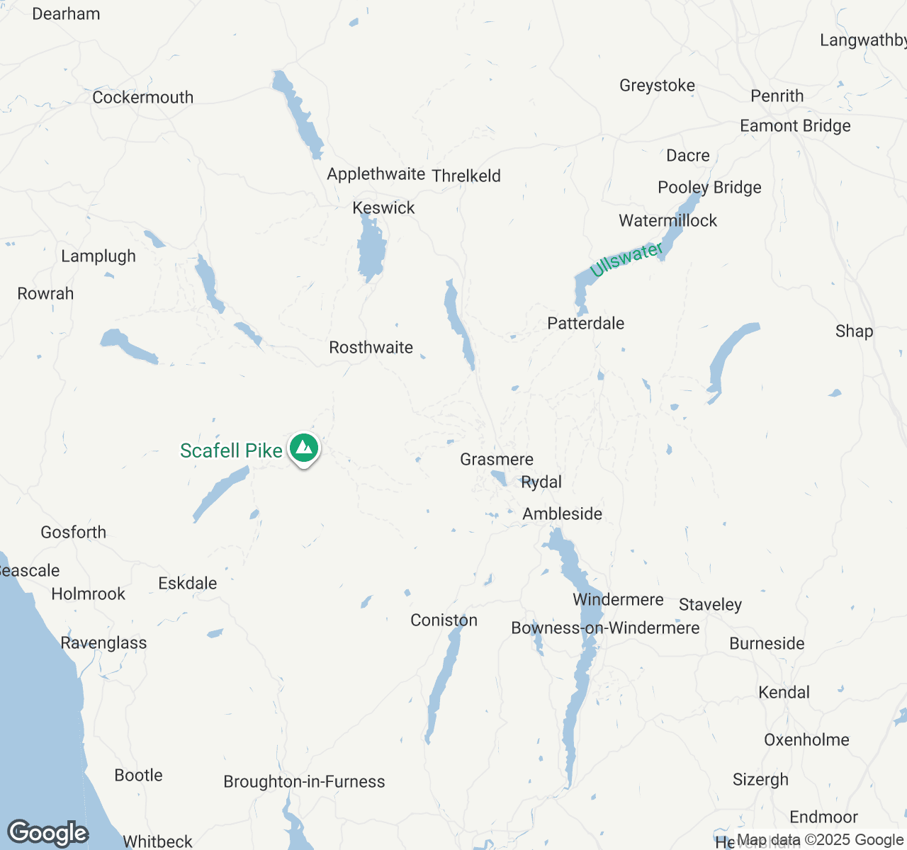 Map of Lake District