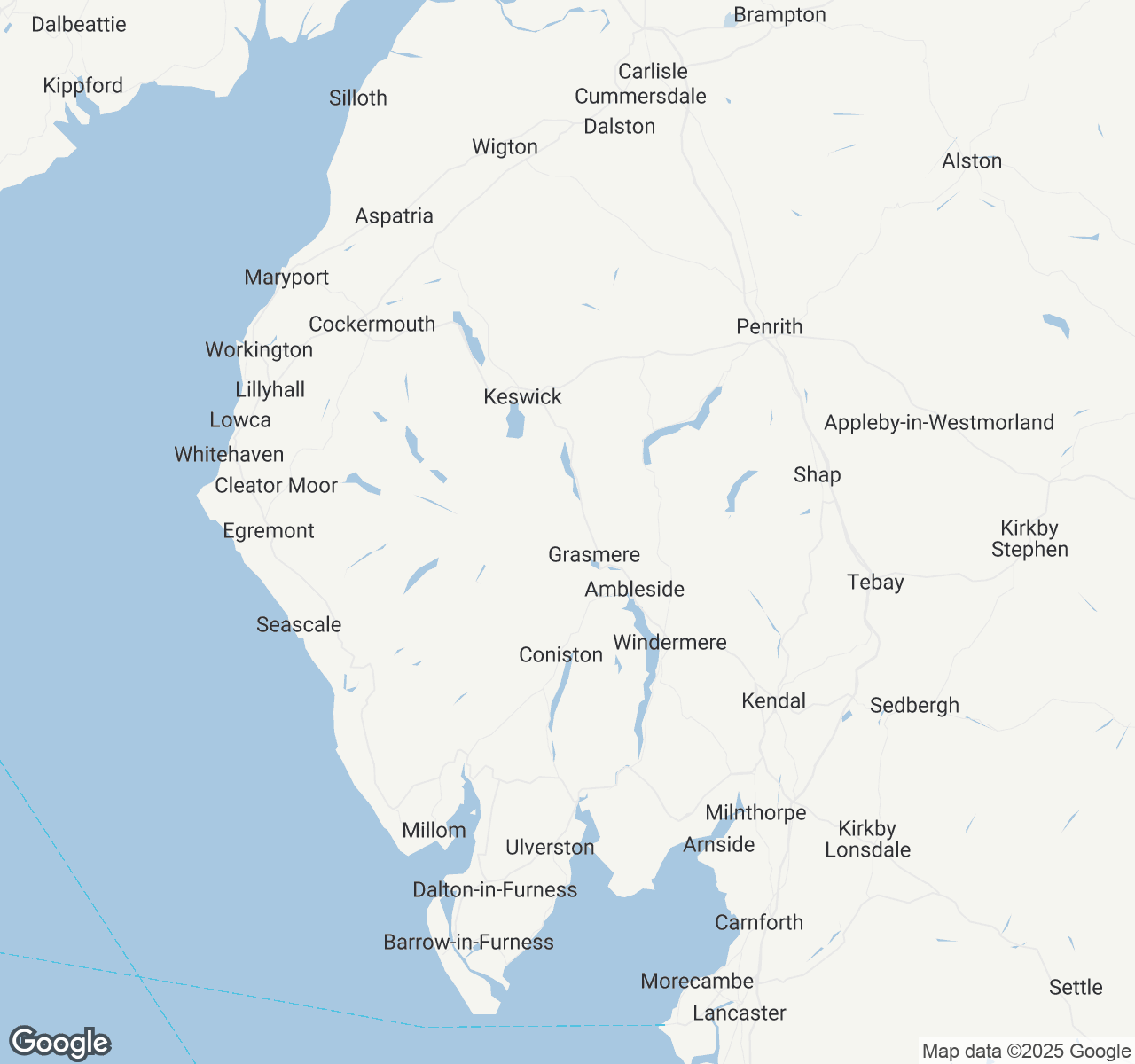 Map of Lake District